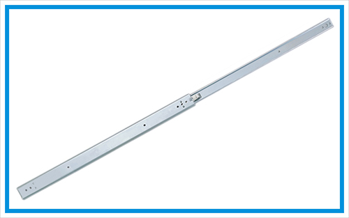 Light duty 3/4 extension drawer slide with lock out device